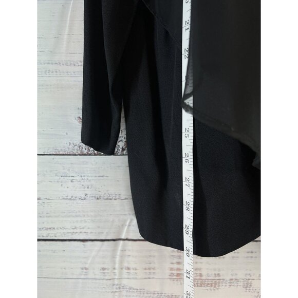 Michael Marcella Vintage Ruffle Black Blazer Cocktail 80s Women Career L - Picture 9 of 12